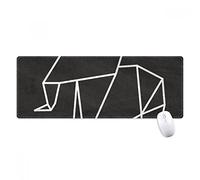 beatChong Abstracta De Origami Elefante Alfombrilla De Ratón Antideslizante Oficina Grande Juego Extendido Forma Geométrica Bordes Titched Regalo Estera Ordenador