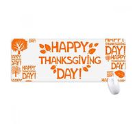 beatChong Acción De Gracias Día Patrón De La Palabra Abstracta Antideslizante Alfombrilla De Ratón Grandes Oficinas Titched Bordes Juego Extendido Regalo Estera Ordenador