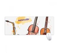 beatChong Acuarela Instrumento Combinación De Patrones De Música Antideslizante Alfombrilla De Ratón Grandes Oficinas Titched Bordes Juego Extendido Regalo Estera Ordenador