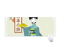 beatChong Alfombrilla De Ratón Tradicional Japonesa Antigua Chica Antideslizante Oficina Grande Juego Extendido Bordes Titched Regalo Estera Ordenador