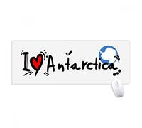 beatChong Amo La Antártida Palabra Bandera del Corazón Amor del Ejemplo Antideslizante Alfombrilla De Ratón Grandes Oficinas Titched Bordes Juego Extendido Regalo Estera Ordenador
