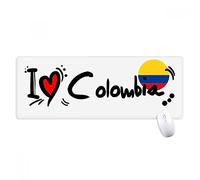 beatChong Amo La Palabra Colombia Bandera del Corazón Amor del Ejemplo Alfombrilla De Ratón Antideslizante Oficina Grande Juego Extendido Bordes Titched Regalo Estera Ordenador