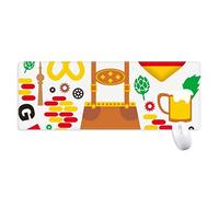 beatChong Antideslizante Alfombrilla De Ratón Oficina Grande Juego Extendido Costumbres Alemania Hito Cultura Bandera Bordes Titched Regalo Estera Ordenador
