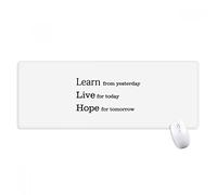 beatChong Aprender En Vivo Cotización Esperanza Alfombrilla De Ratón Antideslizante Gran Bordes Oficina De Juego Extendido Titched Regalo Estera Ordenador