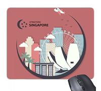 beatChong Bandera de Singapur Lugares en Forma de Luna rectángulo de Goma Antideslizante Mousepad del Juego Alfombrilla de ratón Regalo