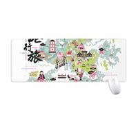 beatChong Bienvenido Al Mapa China Hong Kong Antideslizante Alfombrilla De Ratón Grandes Oficinas Titched Bordes Juego Extendido Regalo Estera Ordenador
