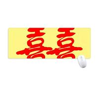 beatChong Boda Palabras De Deseo De China, XI Celebrar Antideslizante Alfombrilla De Ratón Oficina Grande Juego Extendido Bordes Titched Regalo Estera Ordenador