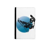 beatChong Bolso De Deportes De Invierno El Esquí Ilustrado Modelo Pasaporte De Viajes Portatarjetas De La Caja Cubierta De La Carpeta