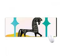 beatChong Caballo Castillo De Estilo Princesa Sueño Azul Amarilla Antideslizante Alfombrilla De Ratón Grande Bordes Oficina De Juego Extendido Titched Regalo Estera Ordenador