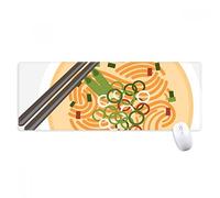 beatChong Chino Plato De Fideos Patrón Deliciosa Comida Antideslizante Alfombrilla De Ratón Oficina Grande Juego Extendido Bordes Titched Regalo Estera Ordenador