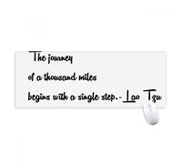 beatChong Cita Inspiradora sobre El Viaje por Lao Tse Antideslizante Alfombrilla De Ratón Grandes Oficinas Titched Bordes Juego Extendido Regalo Estera Ordenador