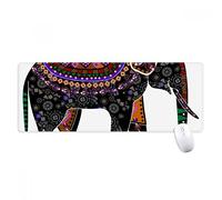 beatChong Colorido Elefante De Porcelana Minoría Vestir Tótem Antideslizante Alfombrilla De Ratón Oficina Grande Juego Extendido Bordes Titched Regalo Estera Ordenador