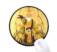 beatChong Dao Religión Dios Chino Redondo De Color Negro Bordes Cosidas Regalo De La Oficina del Juego Alfombrillas Antideslizantes