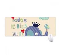 beatChong De Dibujos Animados Corona Elefante Nube Pájaro Antideslizante Alfombrilla De Ratón Grande Bordes Oficina De Juego Extendido Titched Regalo Estera Ordenador