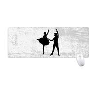 beatChong Deportes Bailarina De Danza Dúo Antideslizante Alfombrilla De Ratón Grandes Oficinas Titched Bordes Juego Extendido Regalo Estera Ordenador