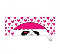 beatChong Día De San Valentín Pareja Besándose Alfombrilla De Ratón Antideslizante Gran Bordes Oficina De Juego Extendido Titched Regalo Estera Ordenador