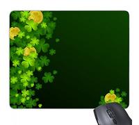 beatChong día del rectángulo Antideslizante de trébol de Cuatro Hojas de Oro de Irlanda de st Patrick de Goma Mousepad del Juego Alfombrilla de ratón Regalo