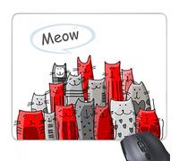 beatChong Dibujos Animados del Gato del maullido Lindo proteja Animal Pet Lover rectángulo de Goma Antideslizante Mousepad del Juego Alfombrilla de ratón Regalo