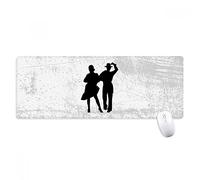 beatChong Dúo Danza Deportiva Bailarina Rendimiento Antideslizante Alfombrilla De Ratón Grandes Oficinas Titched Bordes Juego Extendido Regalo Estera Ordenador