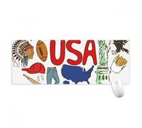 beatChong EE.UU. América del Amor del Corazón del Indicador Nacional Alfombrilla De Ratón Antideslizante Gran Bordes Oficina De Juego Extendido Titched Regalo Estera Ordenador