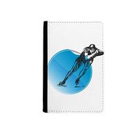 beatChong El Deporte De Patinaje De Invierno Acuarela Azul Pasaporte Bolso De Viaje Portatarjetas De La Caja Cubierta De La Carpeta