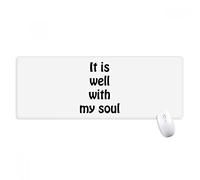 beatChong Es Bien con Mi Alma Citas Cristianas Antideslizante Oficina Alfombrilla De Ratón Gran Juego Extendido Bordes Titched Regalo Estera Ordenador