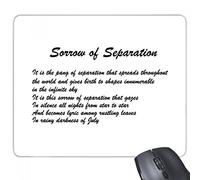 beatChong Famoso Poesía Dolor de la separación del rectángulo de Goma Antideslizante Mousepad del Juego Alfombrilla de ratón Regalo