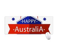 beatChong Feliz Día De Australia Avestruz Y Estrellas Ilustración Antideslizante Alfombrilla De Ratón Grande Bordes Oficina De Juego Extendido Titched Regalo Estera Ordenador