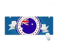 beatChong Feliz Día De La Bandera De Australia Alfombrilla De Ratón Antideslizante Oficina Grande Juego Extendido Sabor Australia Bordes Titched Regalo Estera Ordenador