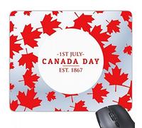 beatChong Feliz el 4 de Julio día de canadá EST 1867 Goma Mousepad del Juego Alfombrilla de ratón Regalo Hoja de Arce del rectángulo Antideslizante