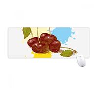 beatChong Fruta De La Cereza Ilustración De La Acuarela Patrón Antideslizante Alfombrilla De Ratón Grande Bordes Oficina De Juego Extendido Titched Regalo Estera Ordenador