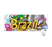 beatChong Fútbol Oscar Niemeyer Brasil Oficina Grande Juego Extendido De Graffiti Antideslizante Alfombrilla De Ratón Bordes Titched Regalo Estera Ordenador
