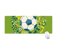 beatChong Fútbol Viva Brazil Oficina Grande Juego Extendido Antideslizante Culturales Alfombrilla De Ratón Bordes Titched Regalo Estera Ordenador
