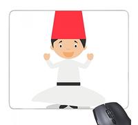 beatChong Goma Mousepad del Juego Alfombrilla de ratón Blanco Regalo Torbellino Dervishe de Dibujos Animados rectángulo Antideslizante