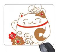 beatChong Goma Mousepad del Juego Alfombrilla de ratón Flor Regalo Gordo del Gato Lucky Fortune Cobre japón Cultura rectángulo Antideslizante