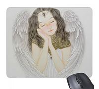 beatChong Goma Mousepad del Juego Alfombrilla de ratón Regalo ala Blanca Muchacha Bonita Pintura China del rectángulo Antideslizante