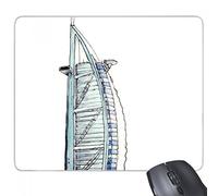 beatChong Goma Mousepad del Juego Alfombrilla de ratón Regalo-Arab al Burj Dubai Hotel rectángulo Antideslizante
