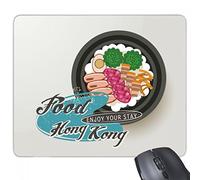 beatChong Goma Mousepad del Juego Alfombrilla de ratón Regalo de Hong Kong de China Claypot rectángulo Antideslizante