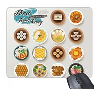 beatChong Goma Mousepad del Juego Alfombrilla de ratón Regalo de Hong Kong de China Foodie rectángulo Antideslizante