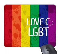 beatChong Goma Mousepad del Juego Alfombrilla de ratón Regalo del Amor del Arco Iris LGBT Corazón de la Tinta del rectángulo Antideslizante
