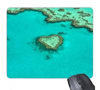 beatChong Goma Mousepad del Juego Alfombrilla de ratón Regalo del corazón del océano en Forma de Isla Nature Picture rectángulo Antideslizante