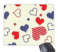 beatChong Goma Mousepad del Juego Alfombrilla de ratón Regalo en Forma de corazón Azul Rojo Pentagram américa del rectángulo Antideslizante