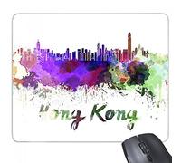 beatChong Goma Mousepad del Juego Alfombrilla de ratón Regalo Hong Kong, China país Ciudad Acuarela ilustración del rectángulo Antideslizante