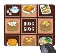 beatChong Goma Mousepad del Juego Alfombrilla de ratón Regalo Hong Kong Comida Local de China rectángulo Antideslizante
