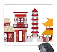 beatChong Goma Mousepad del Juego Alfombrilla de ratón Regalo ilustrado Modelo configuración de China Torre de la Puerta China del rectángulo Antideslizante