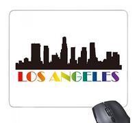 beatChong Goma Mousepad del Juego Alfombrilla de ratón Regalo LGBT Rainbow Flag Los Ángeles rectángulo Antideslizante