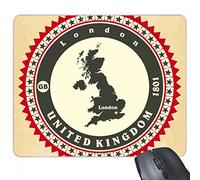 beatChong Goma Mousepad del Juego Alfombrilla de ratón Regalo Londres, Reino Unido Reino Unido de Gran bretaña país Mapa del rectángulo Antideslizante