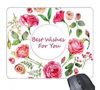 beatChong Goma Mousepad del Juego Alfombrilla de ratón Regalo Modelo Rojo del arbusto de Rosas Flores Plantas Mejor Deseo rectángulo Antideslizante