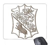 beatChong Goma Mousepad del Juego Alfombrilla de ratón Regalo Negro Blanco Barroco Escudo Bird león ovejas patrón de la ilustración del rectángulo Antideslizante