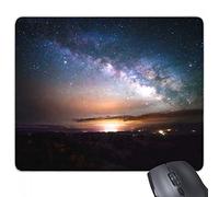 beatChong Goma Mousepad del Juego Alfombrilla de ratón Regalo Noche Oscura Galaxy nebulosas del Cielo Rectangular Antideslizante